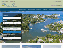 Tablet Screenshot of easternshorevacations.com